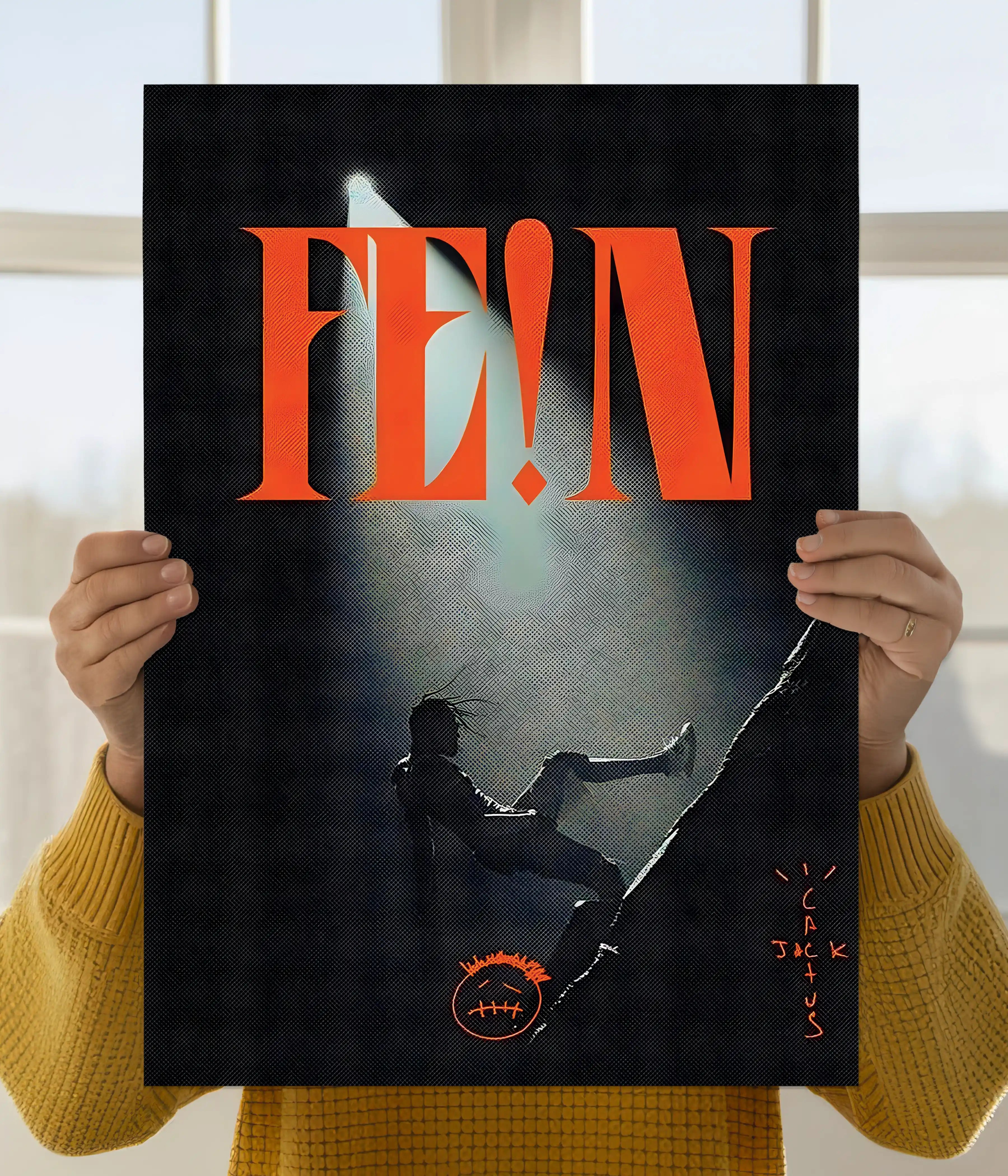 Travis Scott FE!N Song Poster | Singers Collection | Everanta