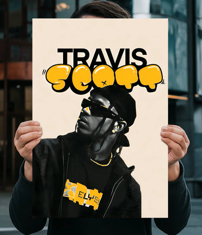 Travis Scott Iconic Hip-Hop Wall Poster Main Image - Everanta