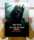 Trust No One Dark Motivational Wall Poster