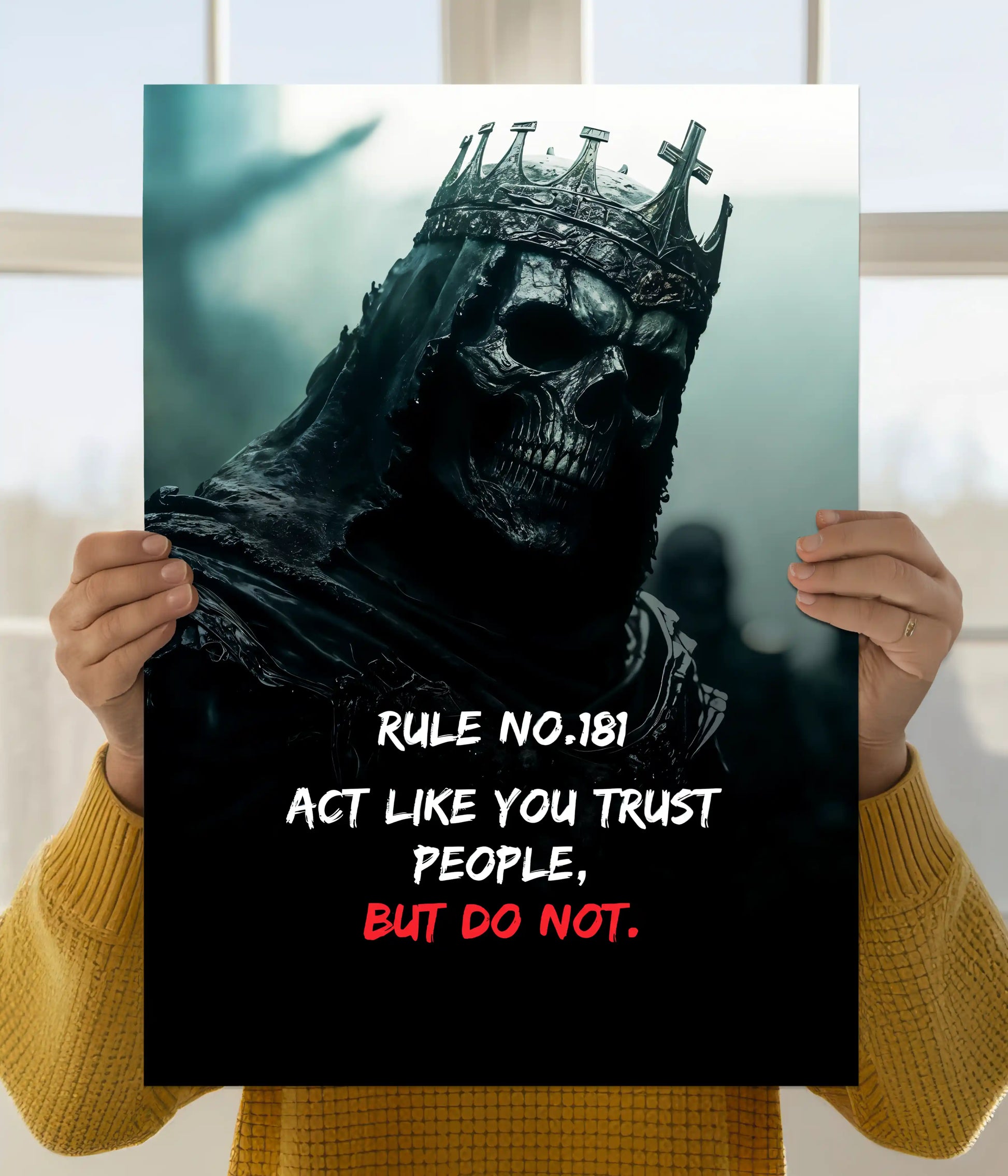 Trust No One Dark Motivational Wall Poster Main Image - Everanta