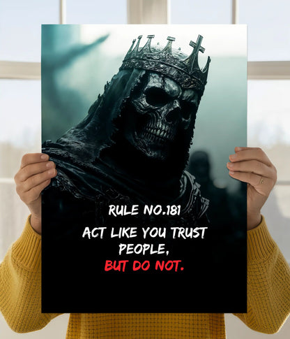 Trust No One Dark Motivational Wall Poster Main Image - Everanta