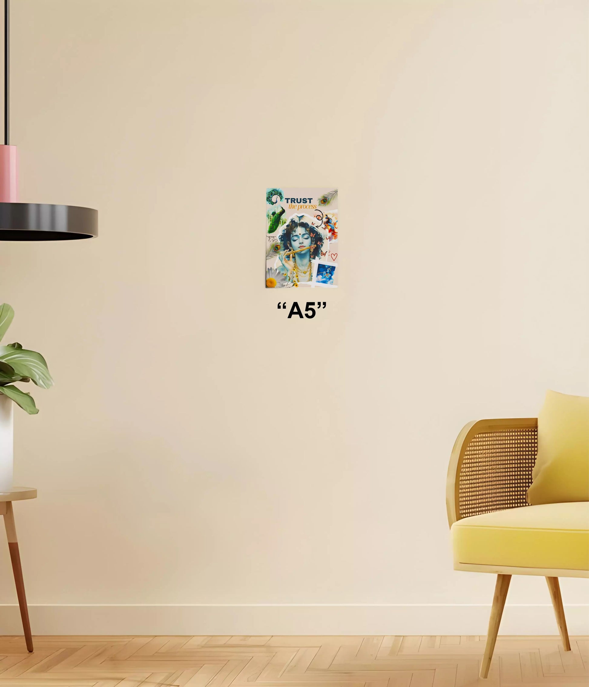 Trust the Process – Lord Krishna Wall Poster A5 Size - Everanta