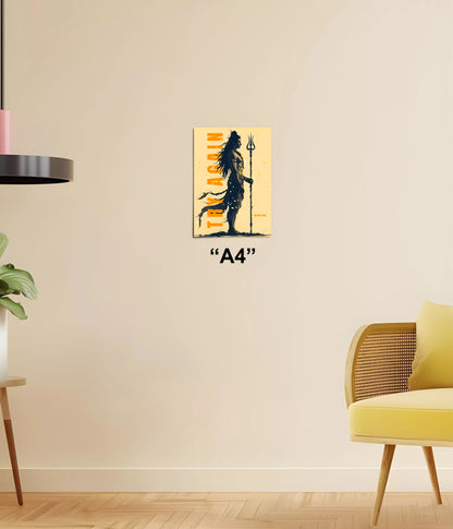 Try Again with Lord Shiva – Powerful Devotional Wall Poster A4 Size - Everanta