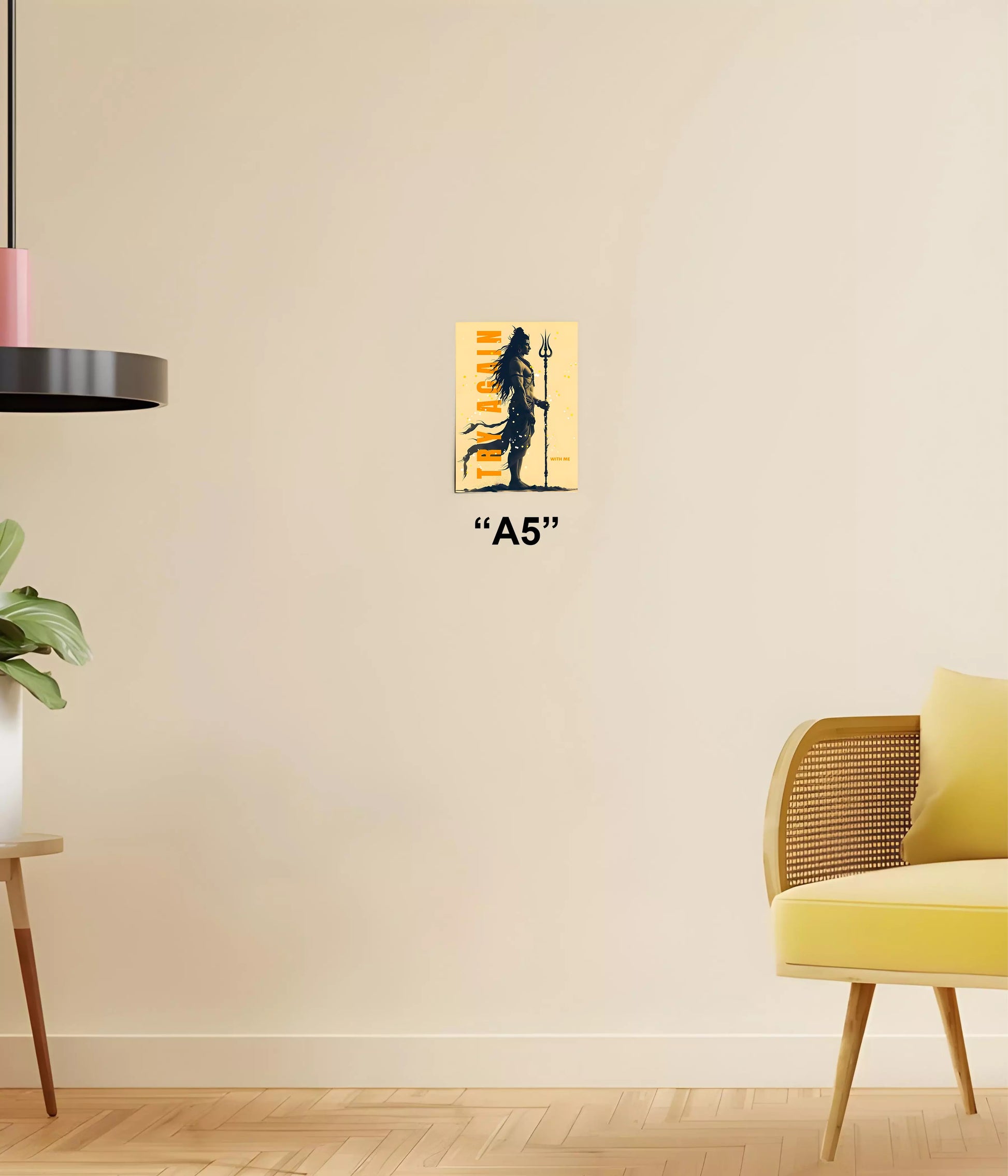 Try Again with Lord Shiva – Powerful Devotional Wall Poster A5 Size - Everanta