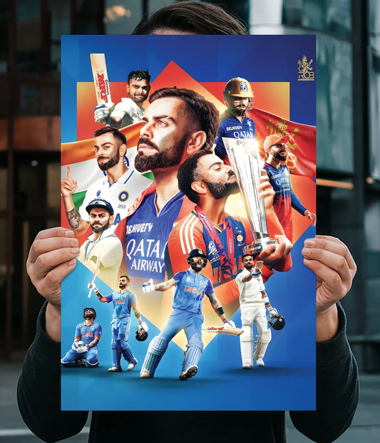 Ultimate Virat Kohli Wall Poster – Cricket Legend Edition Main Image - Everanta