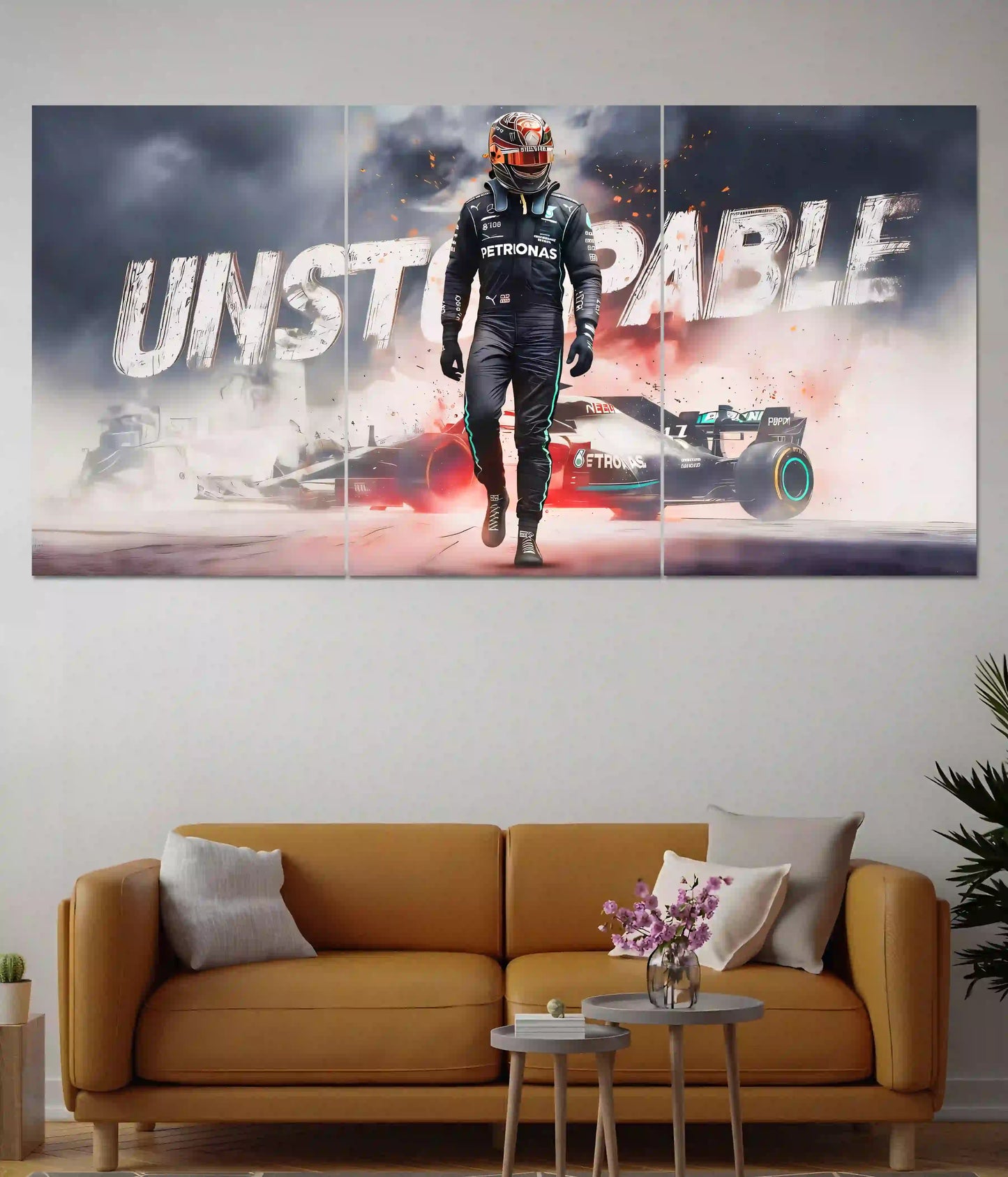 Unstoppable F1 Racer Split Poster - Everanta