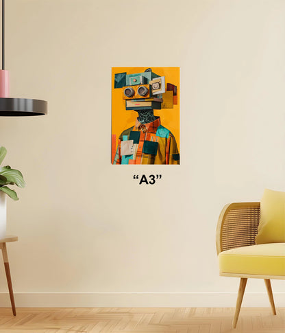 Urban Surrealism – Abstract Aesthetic Digital Wall Art Poster A3 Size - Everanta
