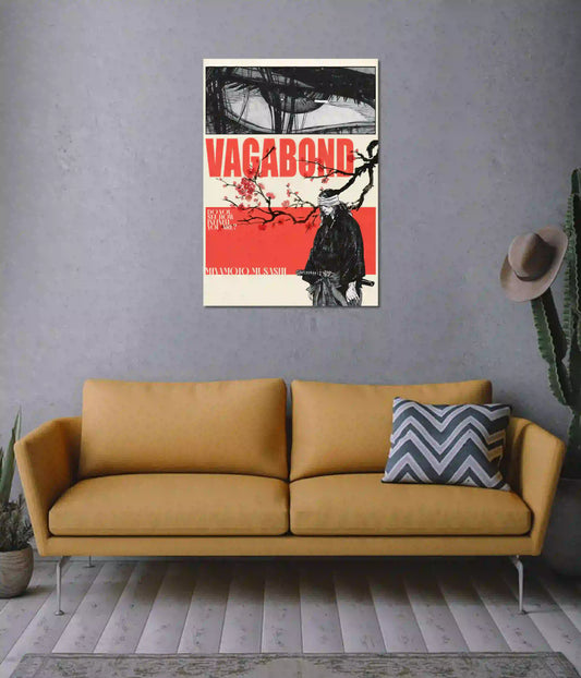 Vagabond Miyamoto Musashi Aesthetic Anime Poster on Wall - Everanta
