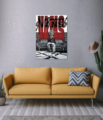 Vans Street Art Aesthetic Wall Poster on Wall - Everanta