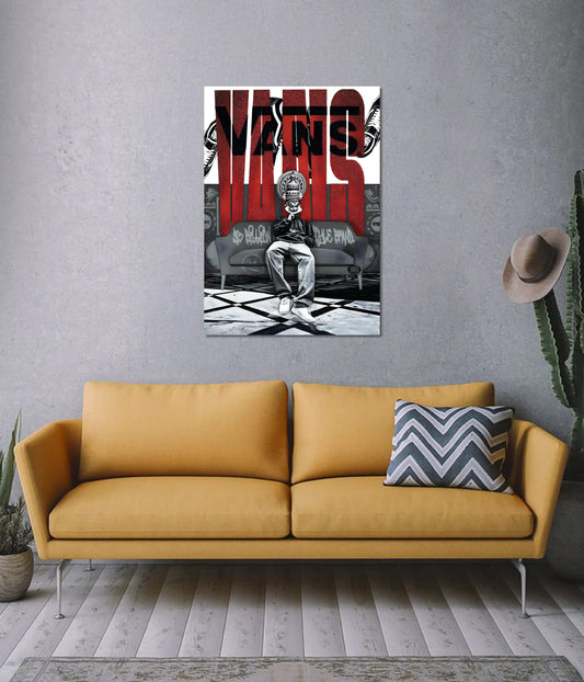 Vans Street Art Aesthetic Wall Poster on Wall - Everanta