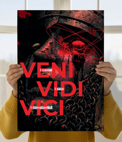 Veni Vidi Vici Aesthetic Wall Poster Main Image - Everanta
