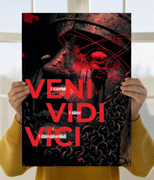 Veni Vidi Vici Aesthetic Wall Poster Main Image - Everanta
