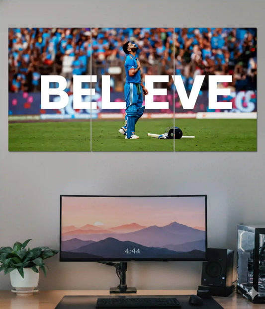 Virat Kohli “Believe” Split Poster Main Image - Everanta