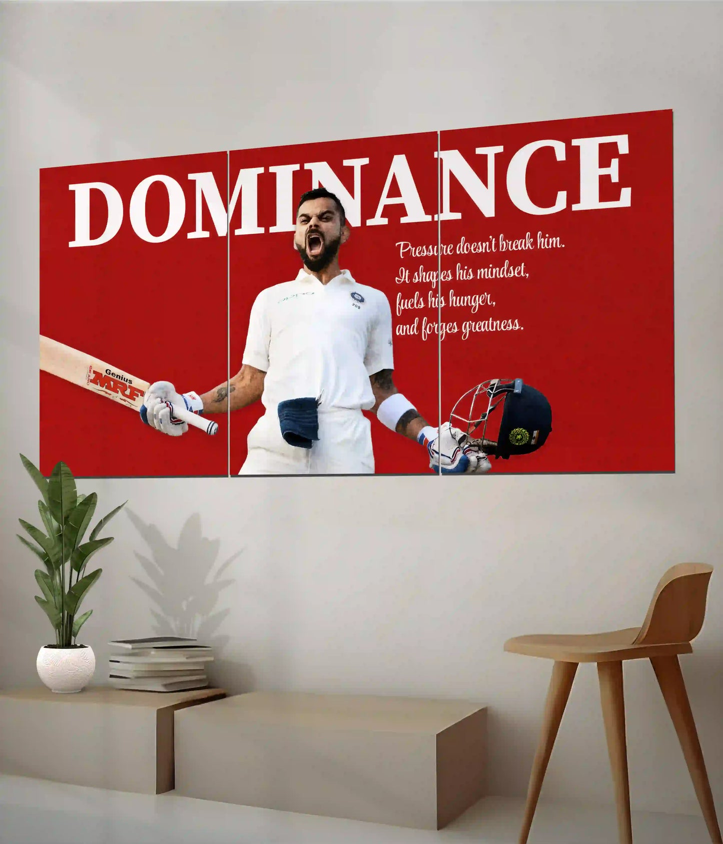 Virat Kohli Dominance Split Poster Side Look - Everanta