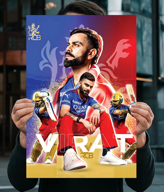 Virat Kohli RCB Wall Poster – Passion, Power & Pride Main Image - Everanta