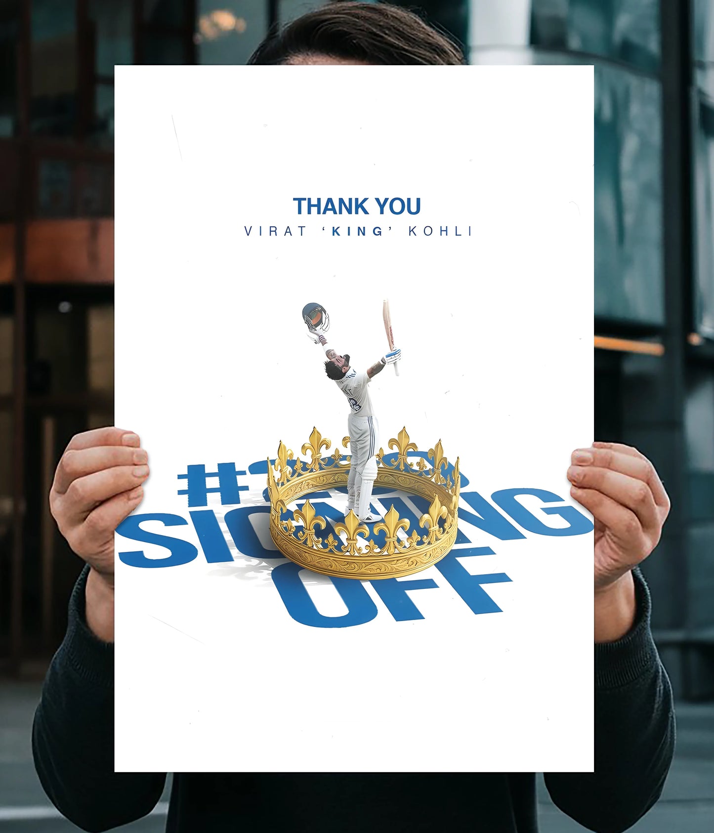 Virat Kohli “Signing Off” Tribute Poster Main Image - Everanta