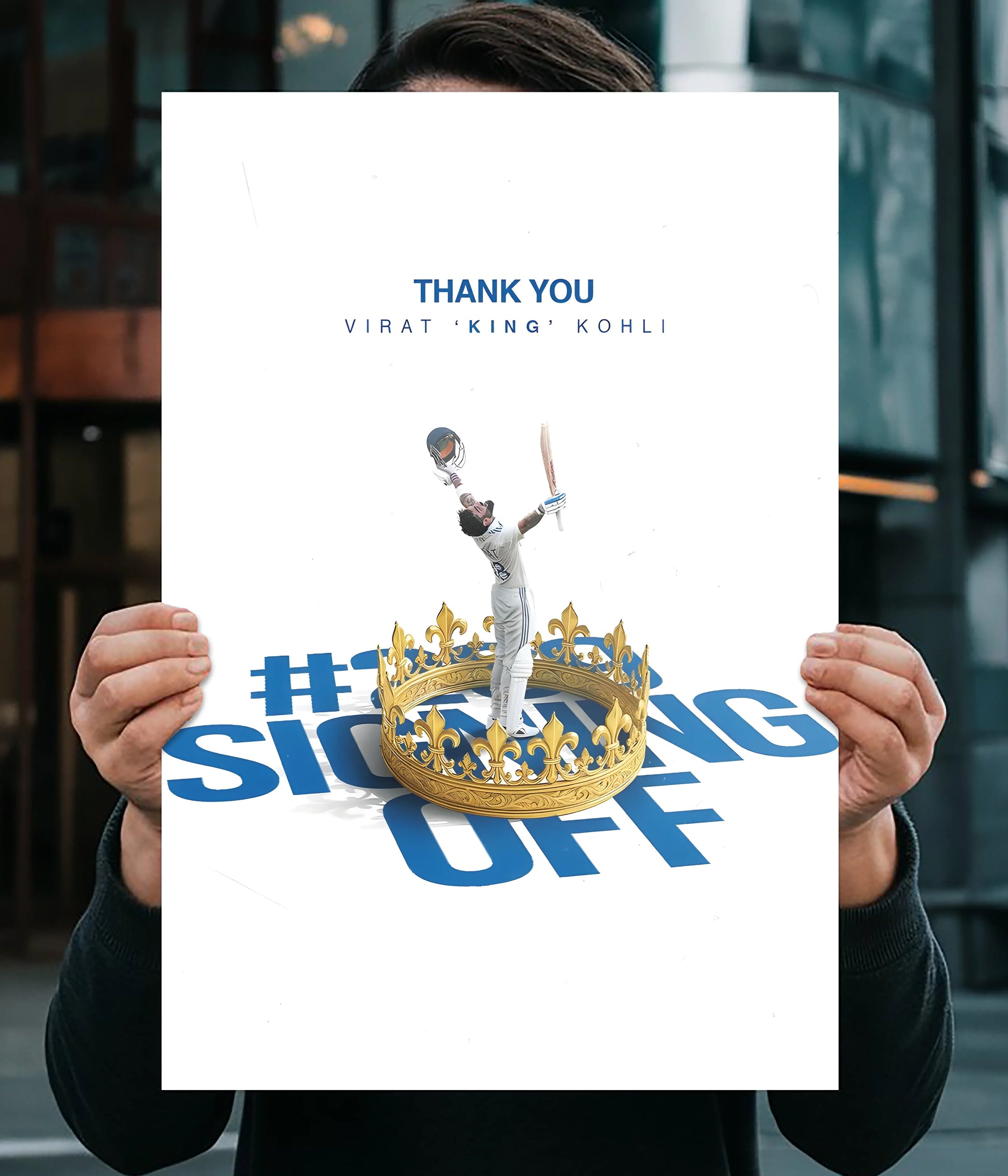 Virat Kohli “Signing Off” Tribute Poster Main Image - Everanta