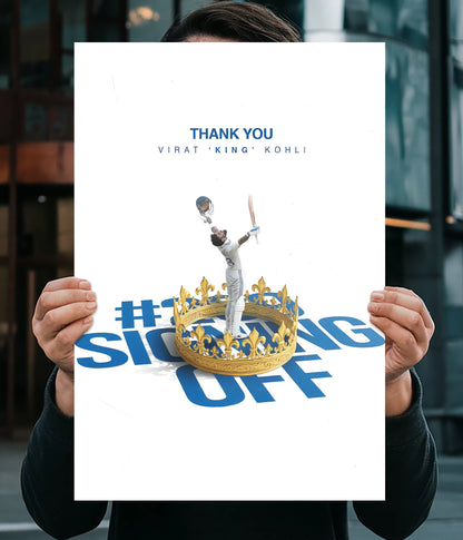 Virat Kohli “Signing Off” Tribute Poster Main Image - Everanta