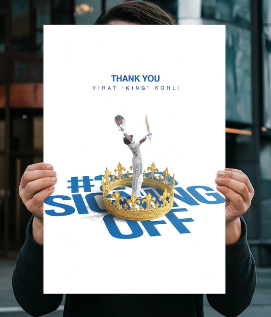 Virat Kohli “Signing Off” Tribute Poster Main Image - Everanta