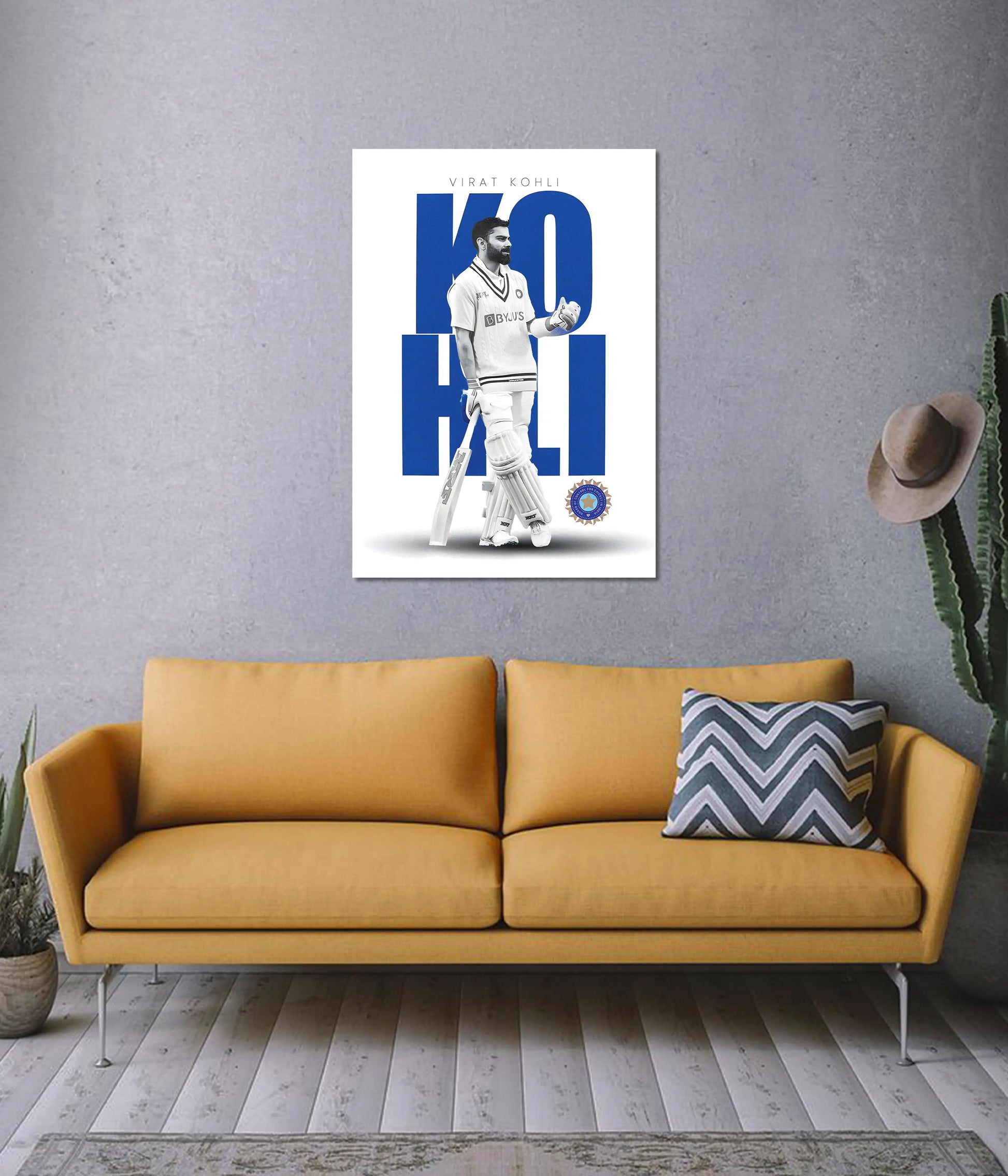 Virat Kohli Test Series Wall Poster on Wall - Everanta