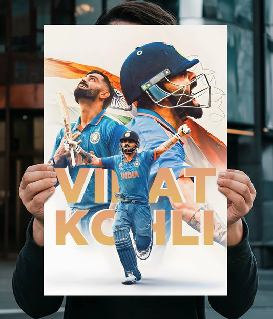 Virat Kohli – The King of Indian Cricket Wall Poster Main Image - Everanta