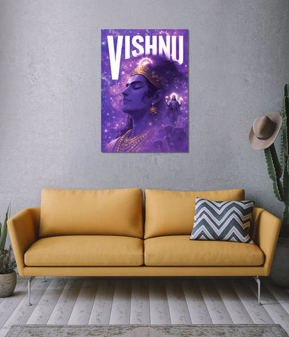 Vishnu – Preserver of the Universe Wall Poster on Wall - Everanta