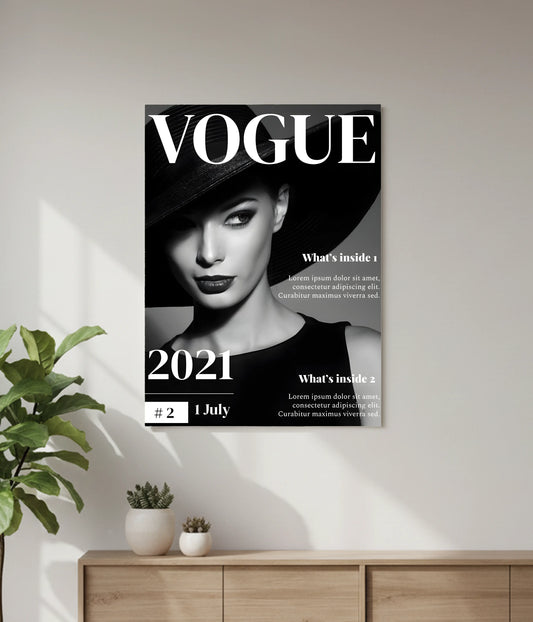 Vogue Magazine Poster | Custom Fashion Cover Wall Art Sample Image - Everanta