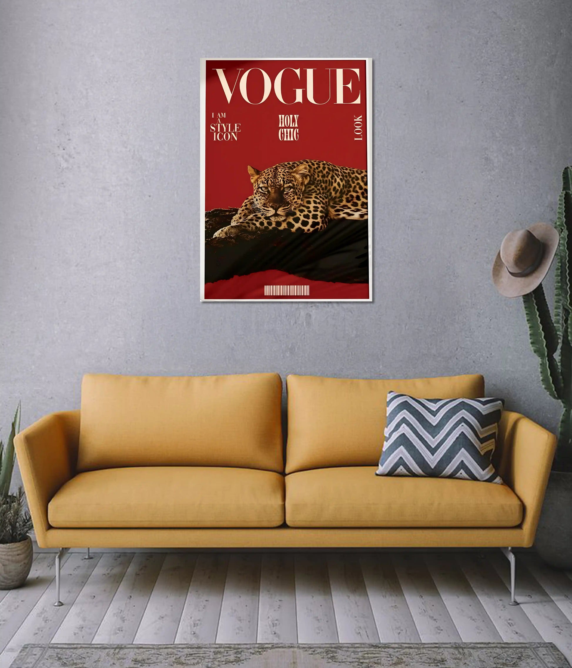 Vogue Wild Elegance – Leopard Aesthetic Poster on Wall - Everanta