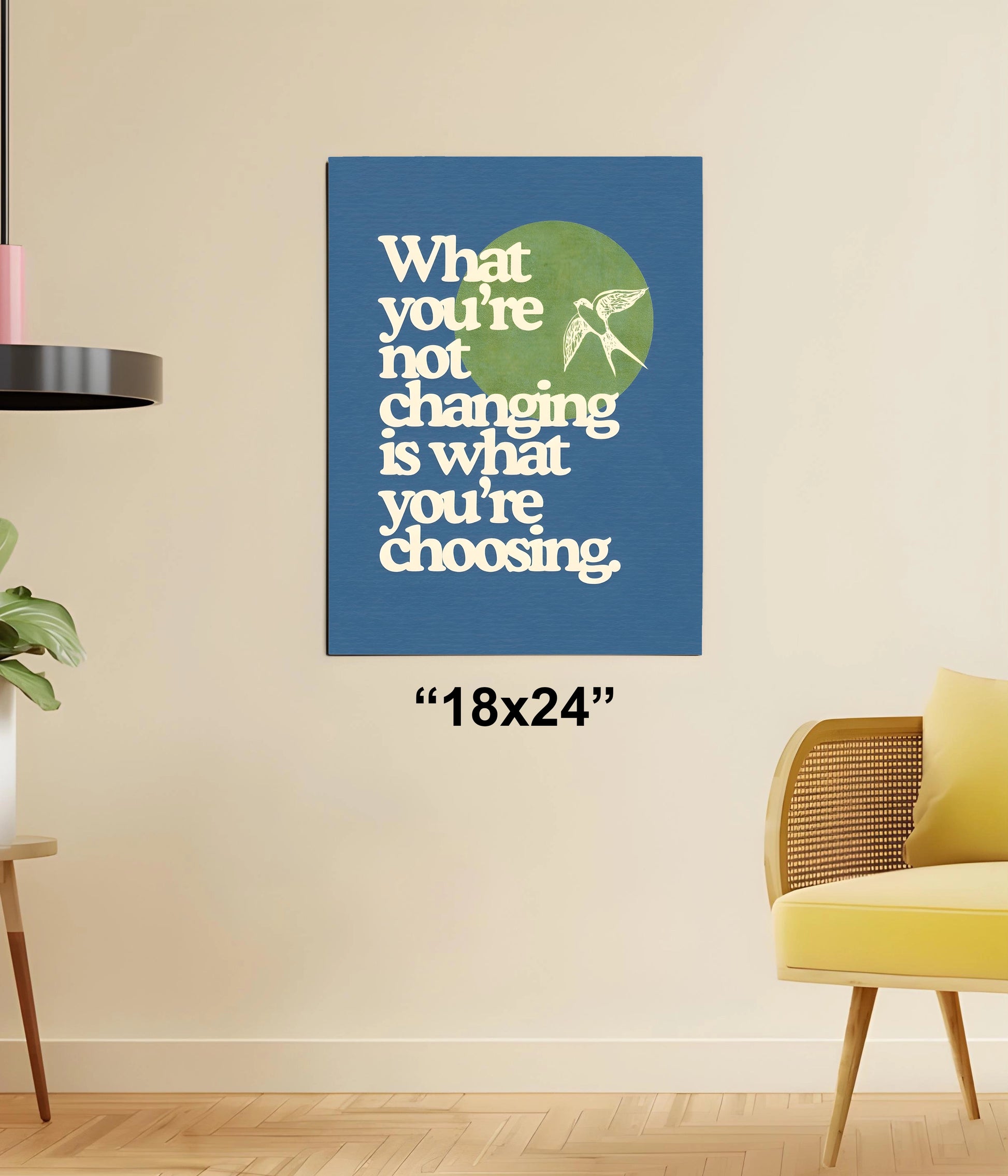 What You’re Not Changing Is What You’re Choosing - Motivational Poster 18x24 Size - Everanta