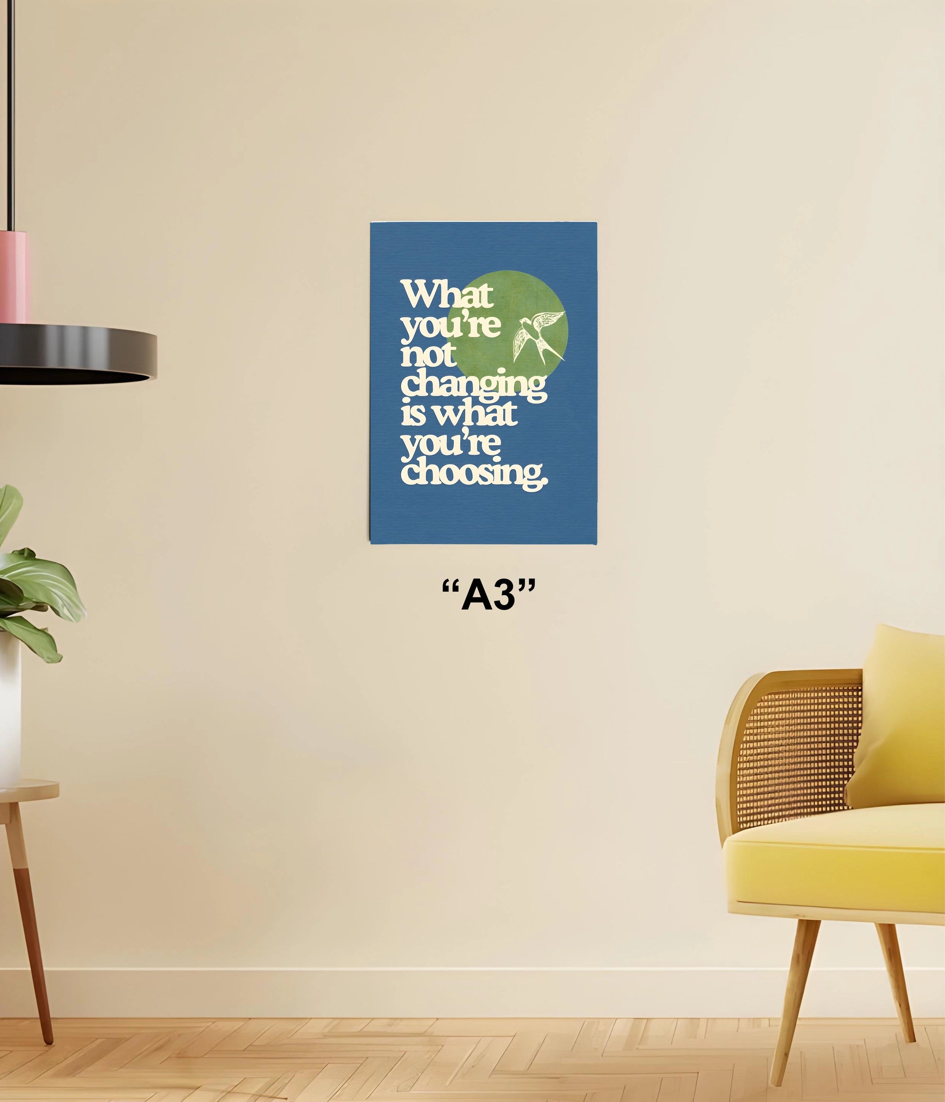 What You’re Not Changing Is What You’re Choosing - Motivational Poster A3 Size - Everanta