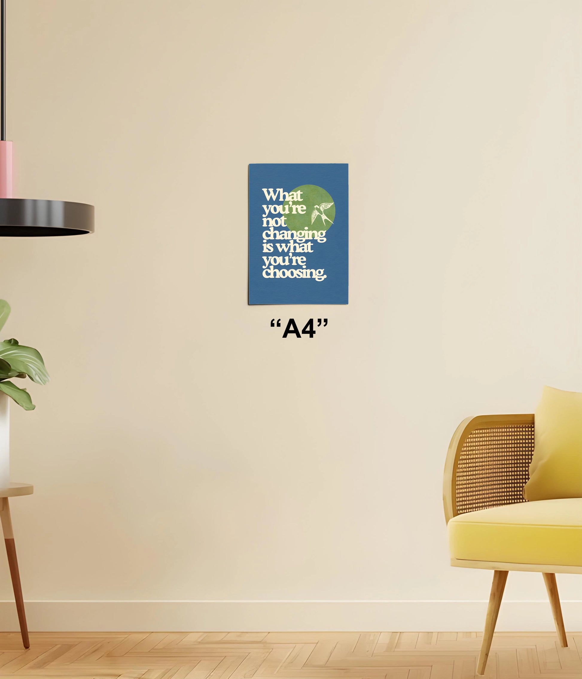 What You’re Not Changing Is What You’re Choosing - Motivational Poster A4 Size - Everanta