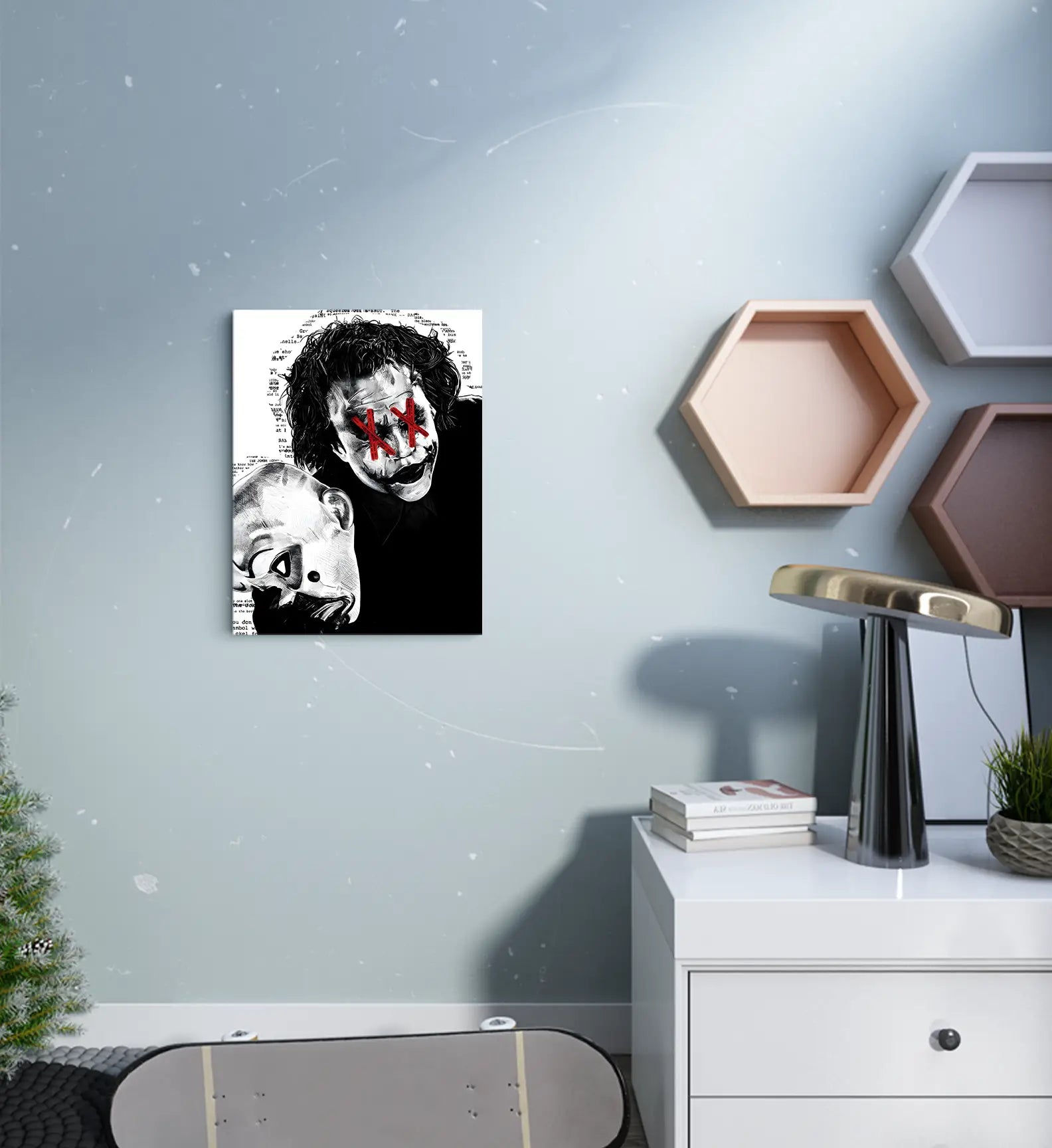 Why So Serious? - Joker Metal Poster in Living Room - Everanta