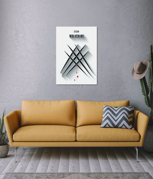 Wolverine Claw Marks – Minimalist Marvel Wall Poster - Everanta