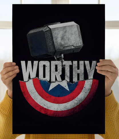 Worthy – Captain America & Thor Wall Poster Main Image - Everanta
