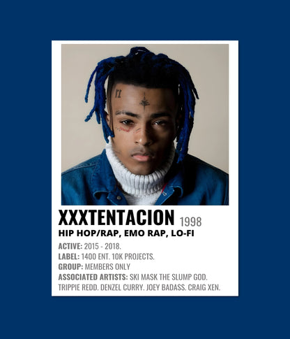 XXXTentacion Tribute Wall Poster – Raw Emotion in Art Main Image - Everanta