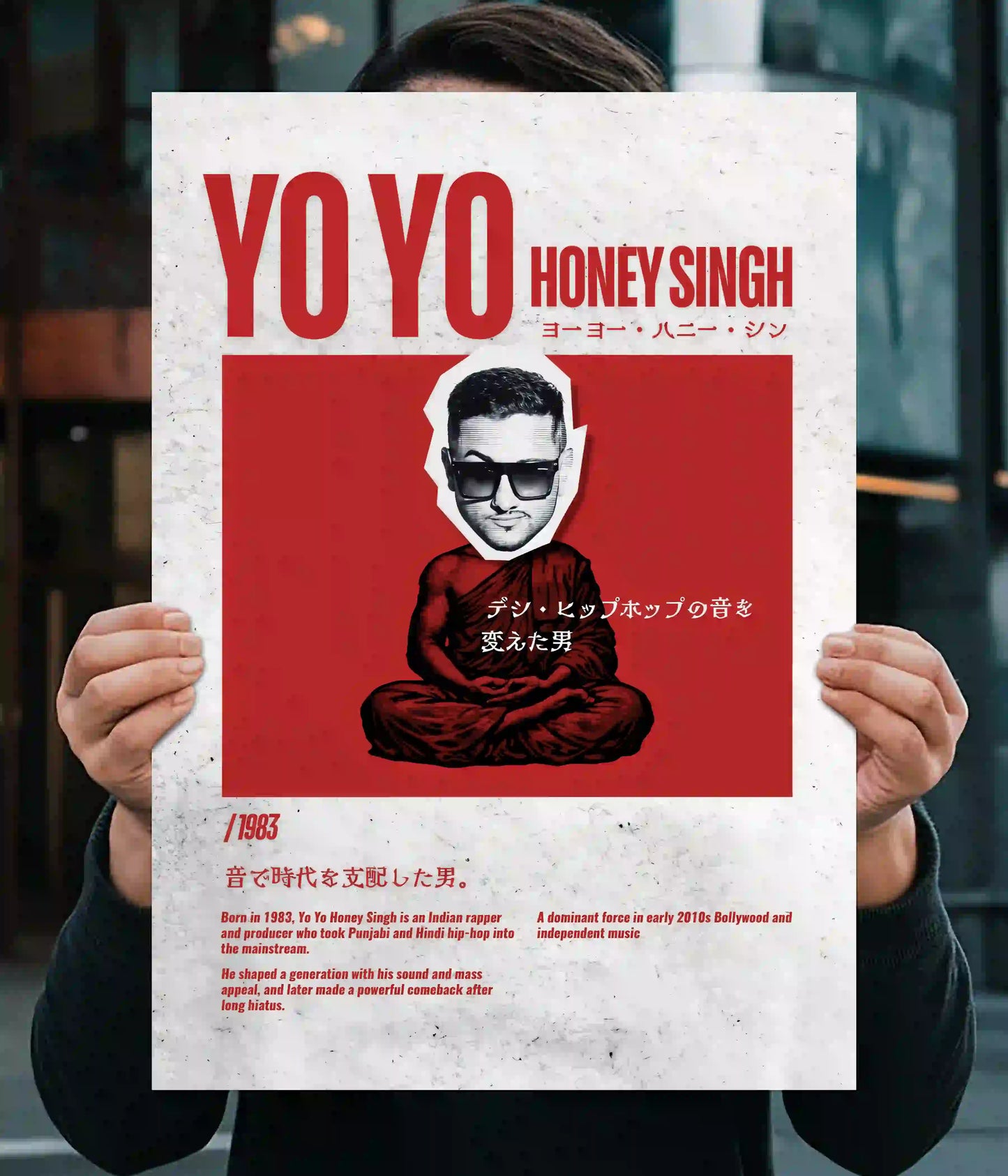 Yo Yo Honey Singh Retro Wall Poster Main Image - Everanta