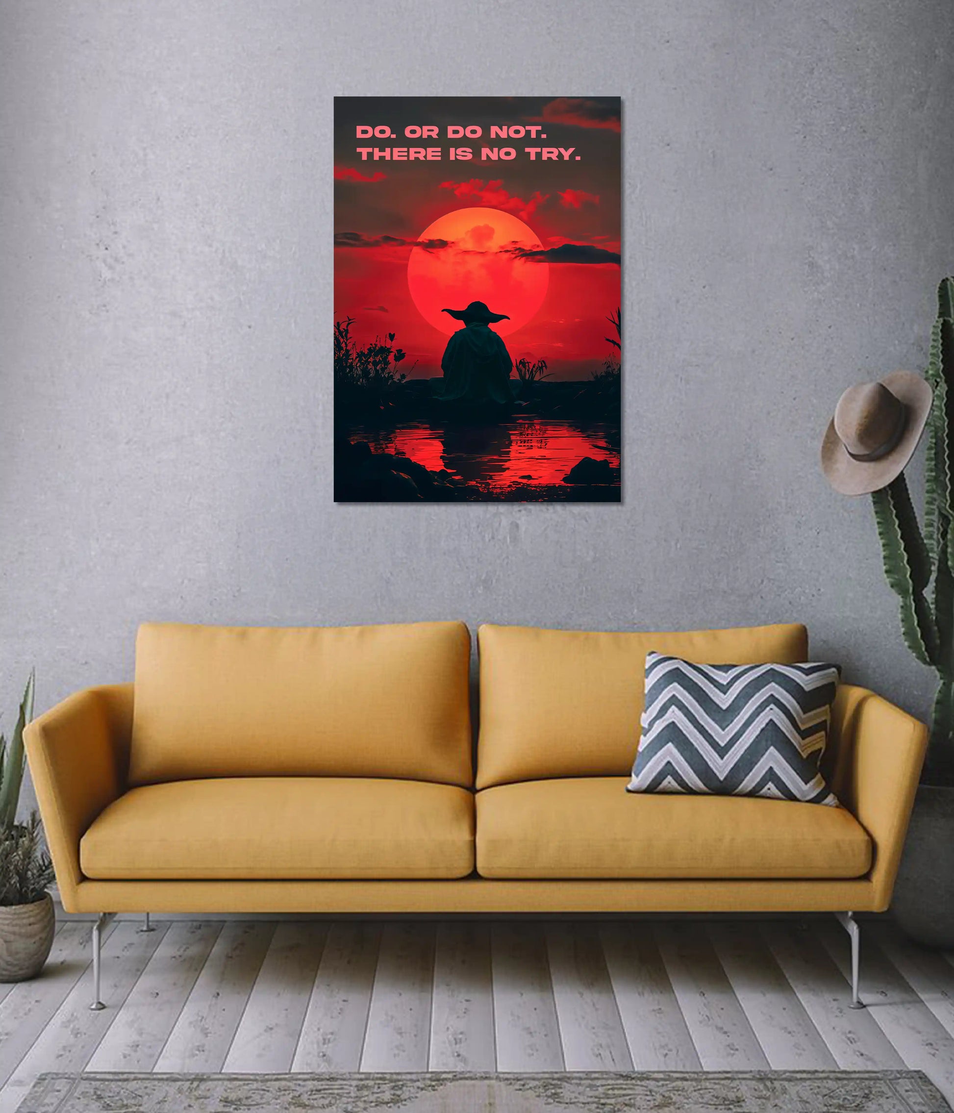 Yoda Motivation Quote Poster – Do or Do Not on Wall - Everanta