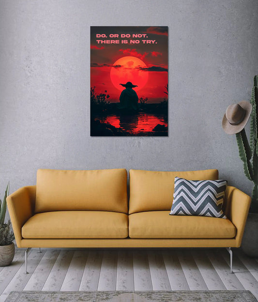 Yoda Motivation Quote Poster – Do or Do Not on Wall - Everanta