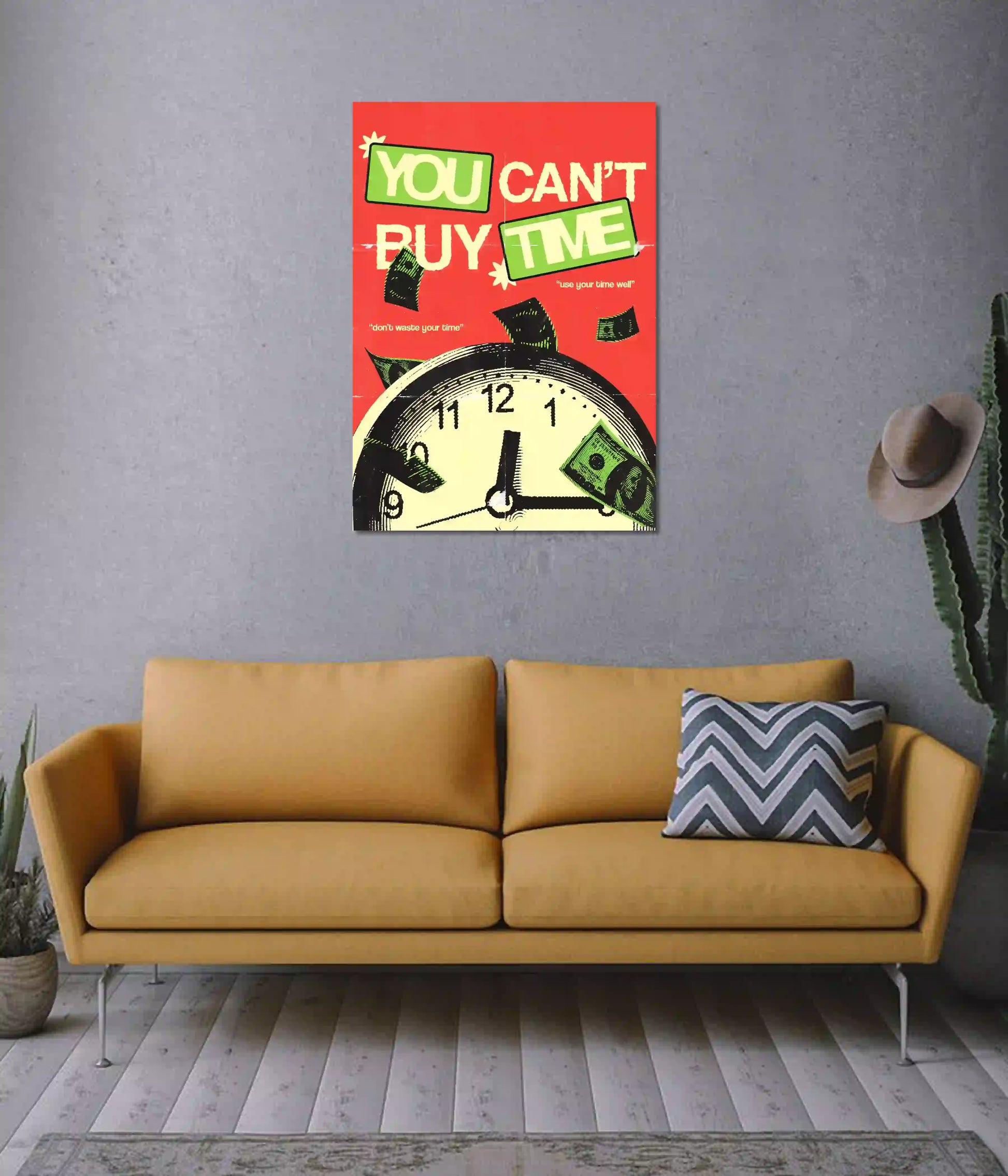 You Can't Buy Time Aesthetic Poster on Wall - Everanta
