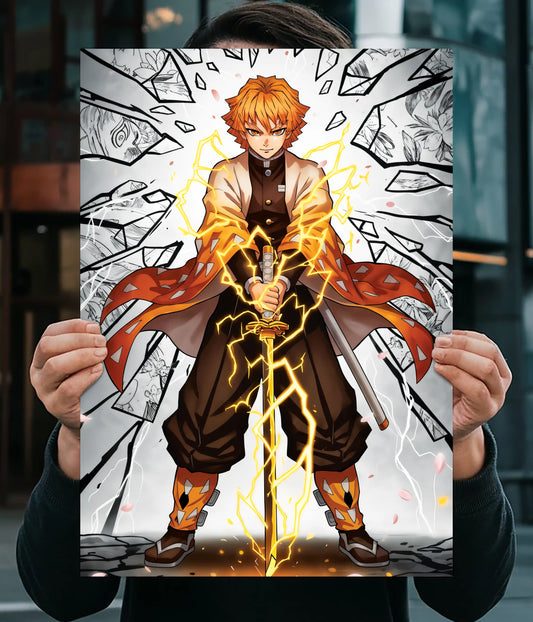 Zenitsu Thunder Breathing Demon Slayer Poster Main Image - Everanta