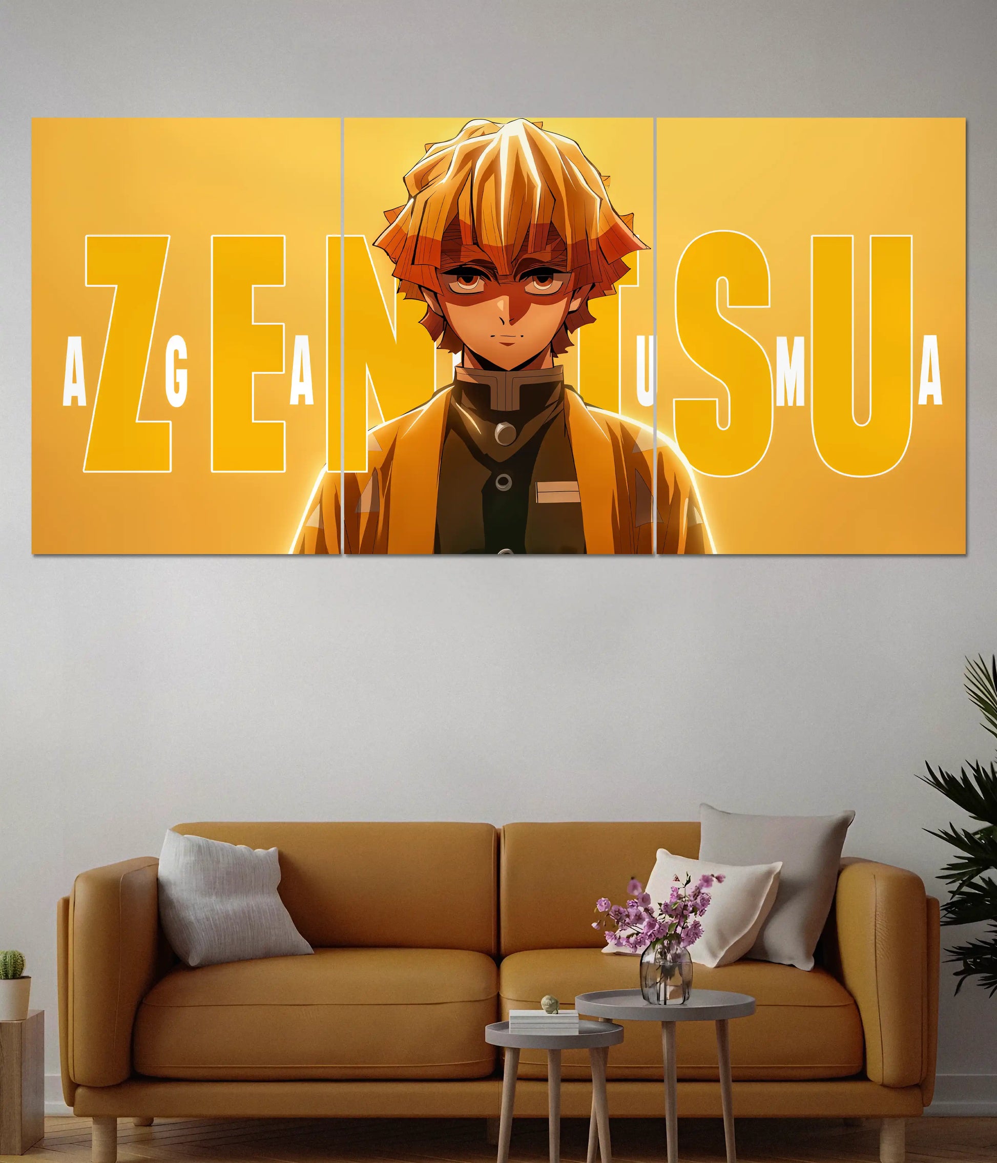 Zenitsu Thunder Breathing Split Poster - Everanta