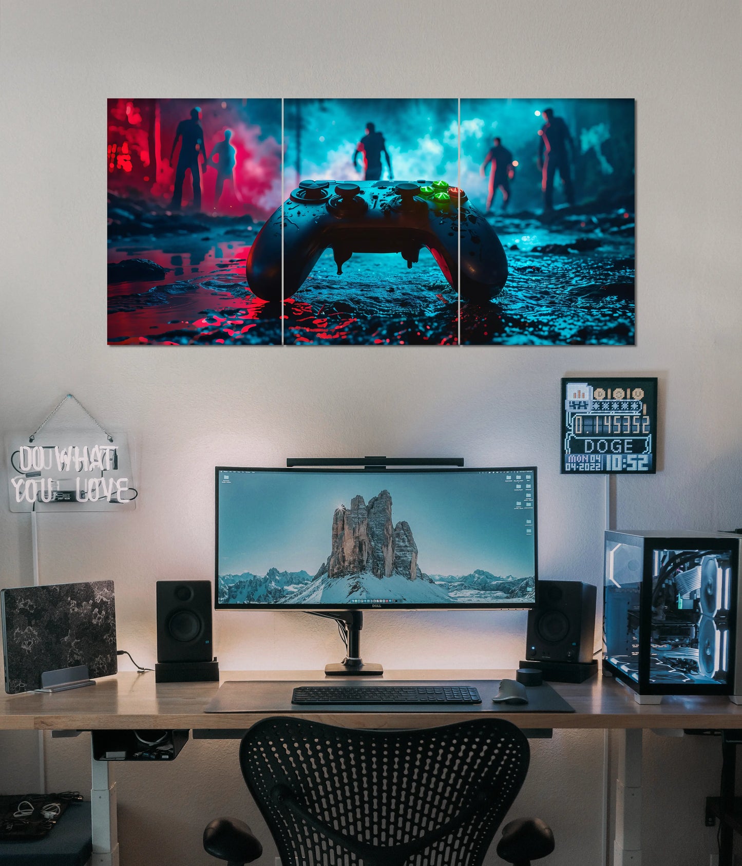 Zombie Apocalypse – Gaming Controller Split Wall Poster - Everanta