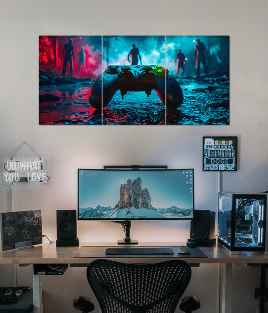 Zombie Apocalypse – Gaming Controller Split Wall Poster - Everanta