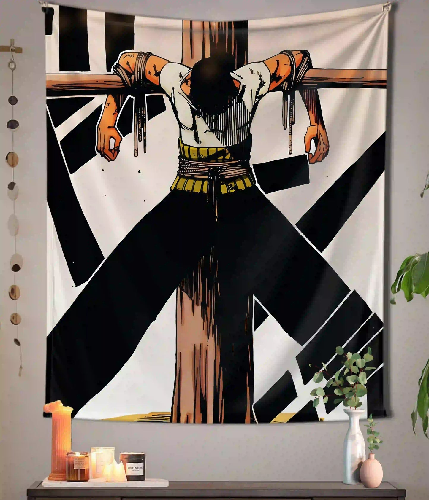 Zoro Crucifixion - One Piece Anime Tapestry Main Image - Everanta