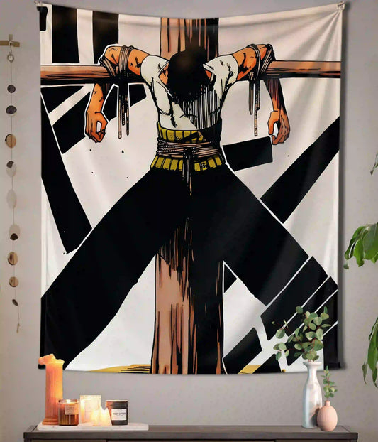 Zoro Crucifixion - One Piece Anime Tapestry Main Image - Everanta